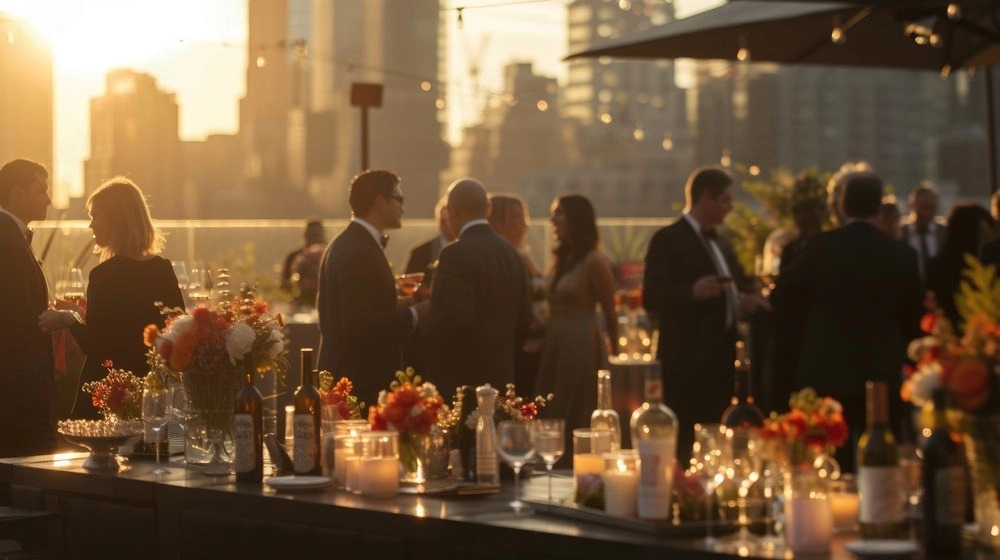 Rooftop Birthday Party with City Views